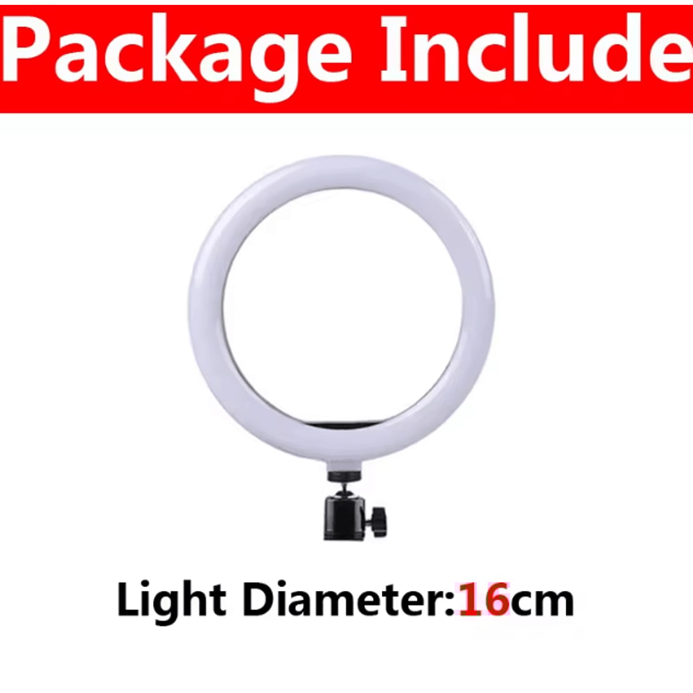 10Inch LED Selfie Ring Light With Tripod Phone Holder Dimmable USB Lighting For TikTok Video 4