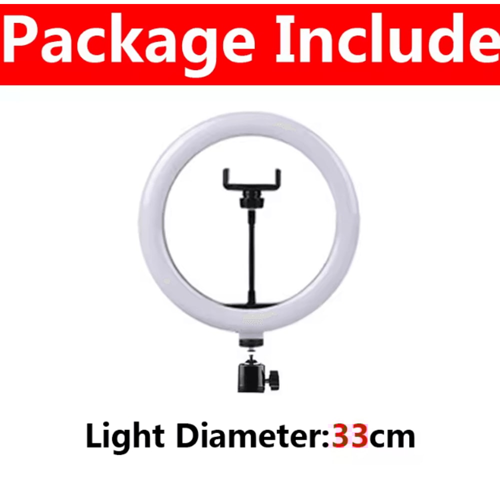 10Inch LED Selfie Ring Light With Tripod Phone Holder Dimmable USB Lighting For TikTok Video 5