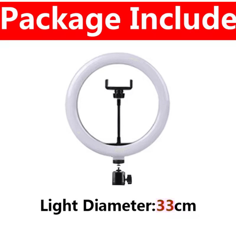 10Inch LED Selfie Ring Light With Tripod Phone Holder Dimmable USB Lighting For TikTok Video 5