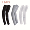 3 Pair Cooling UV Protection Arm Sleeves Breathable Compression Sun Sleeves For Sports And Outdoor 3