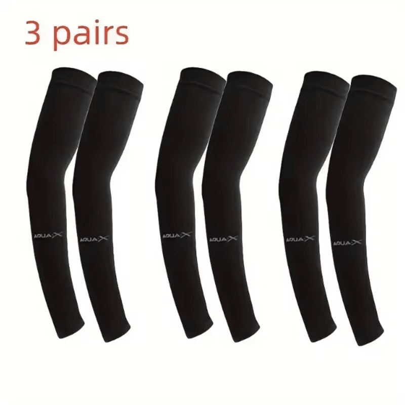 3 Pair Cooling UV Protection Arm Sleeves Breathable Compression Sun Sleeves For Sports And Outdoor 5