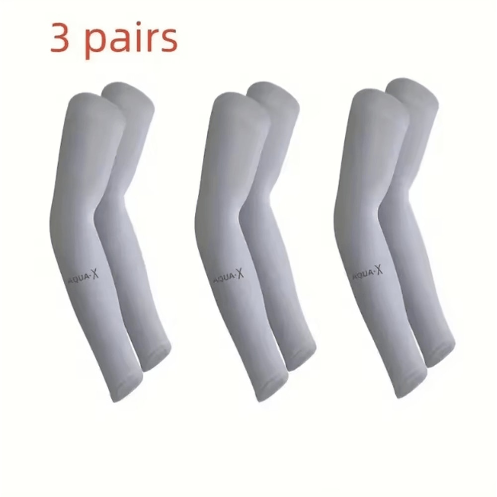 3 Pair Cooling UV Protection Arm Sleeves Breathable Compression Sun Sleeves For Sports And Outdoor 6
