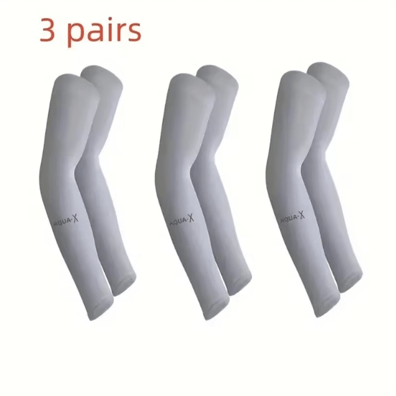 3 Pair Cooling UV Protection Arm Sleeves Breathable Compression Sun Sleeves For Sports And Outdoor 6