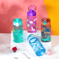 dinosaur water bottle 550ml portable kids travel cup leakproof sports drink bottle