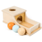 Montessori Wooden Ball Drop Box Educational Toy Object Permanence Learning Game For Toddlers 0