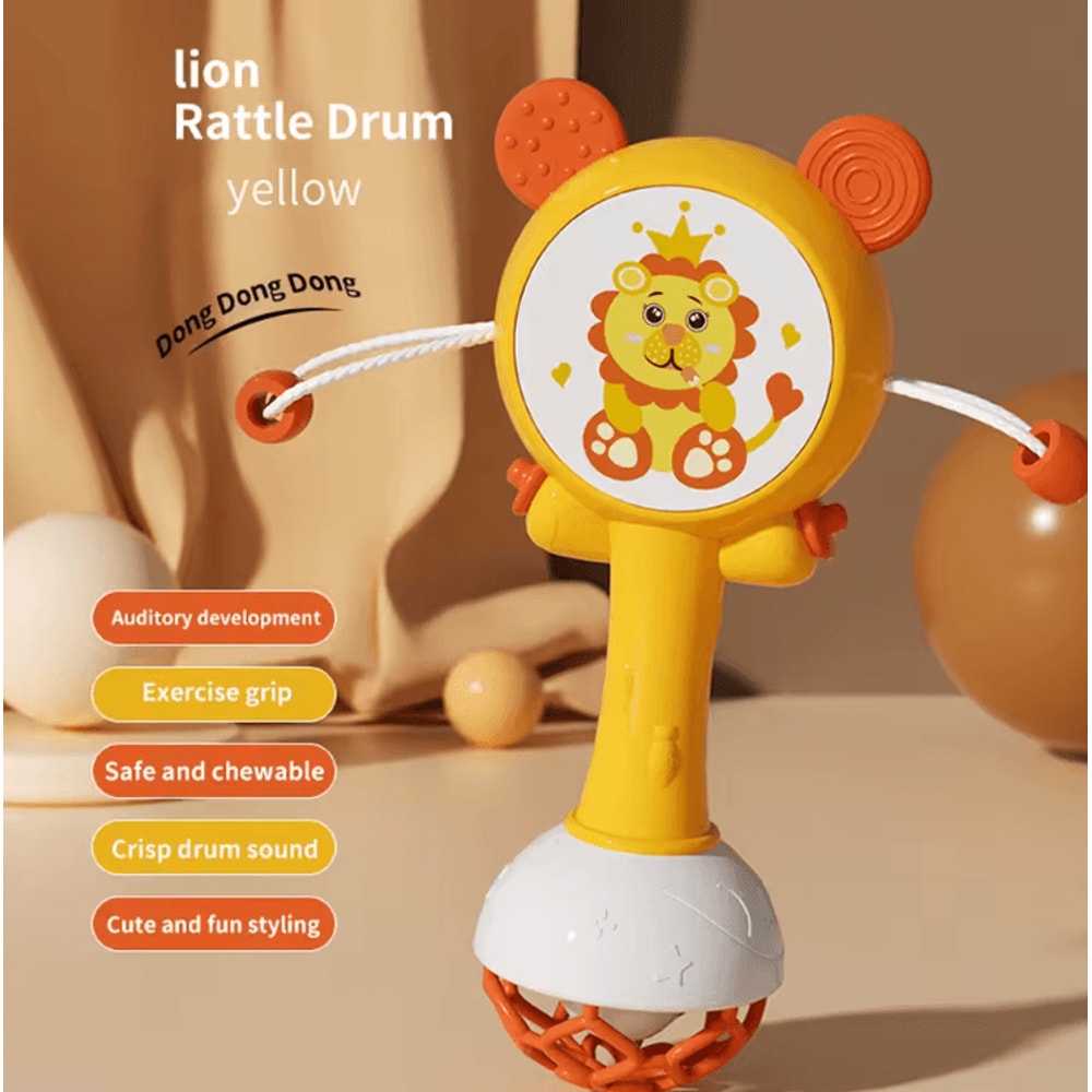 Baby Rattle Teether Bell Toy Sensory Handheld Musical Toy For Newborns 018 Months 1