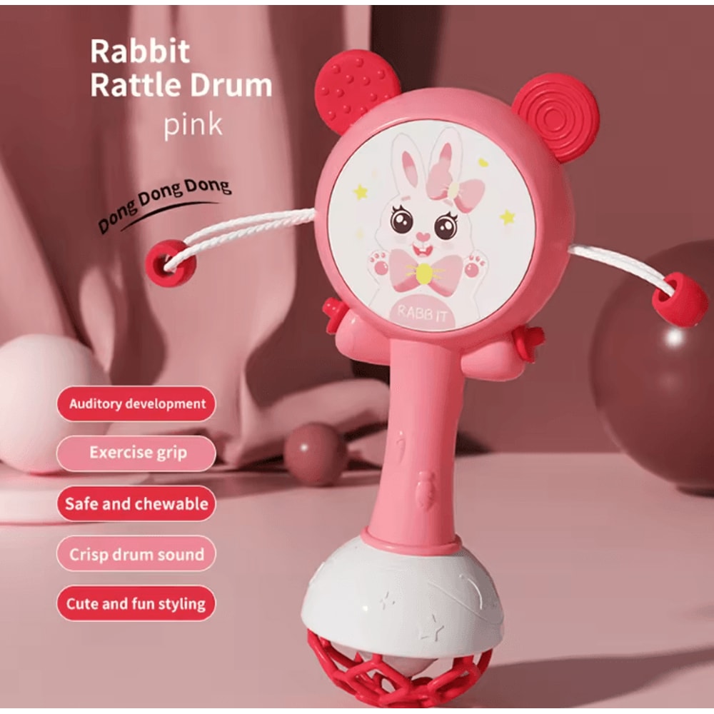 Baby Rattle Teether Bell Toy Sensory Handheld Musical Toy For Newborns 018 Months 2