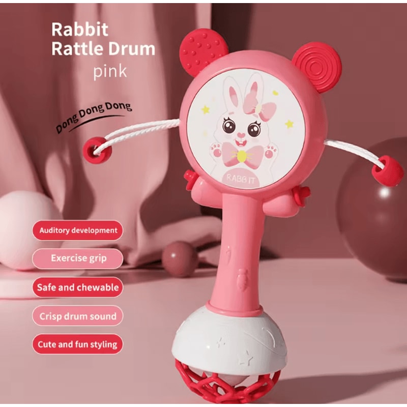 Baby Rattle Teether Bell Toy Sensory Handheld Musical Toy For Newborns 018 Months 2