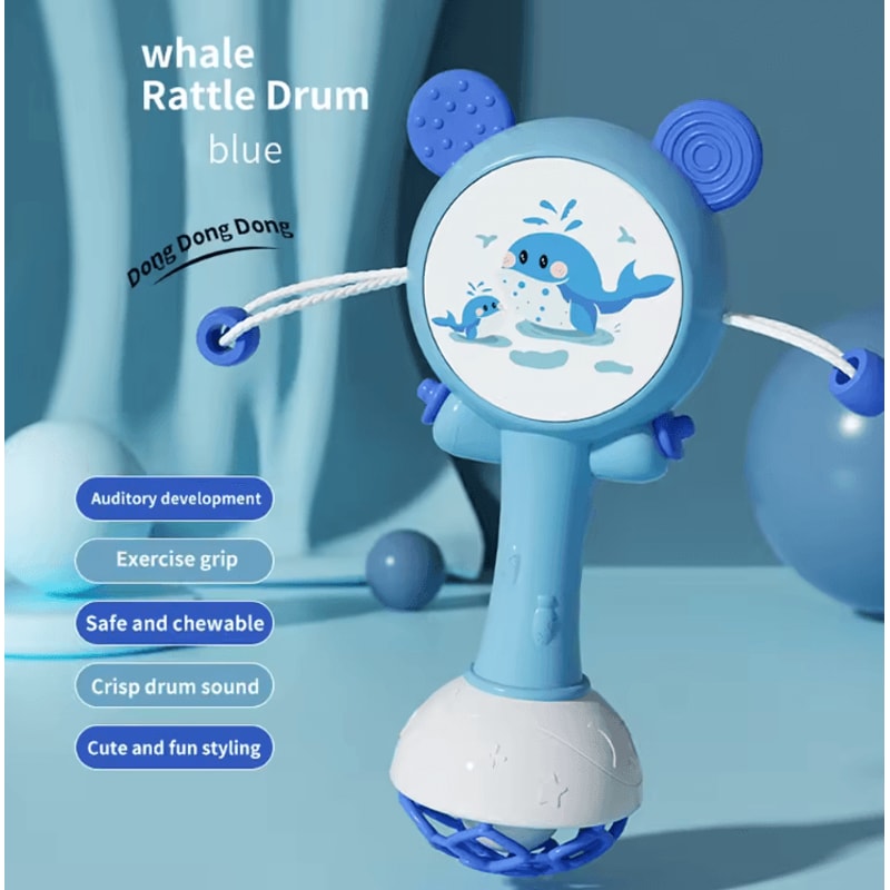 Baby Rattle Teether Bell Toy Sensory Handheld Musical Toy For Newborns 018 Months 3