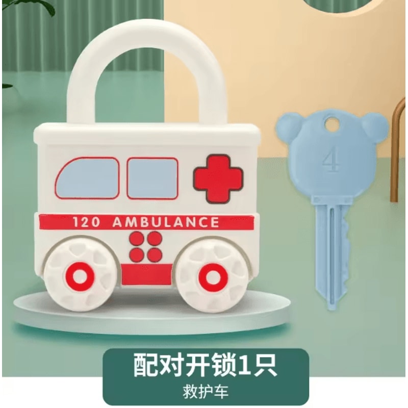 Montessori Number Lock Key Toy Cars Interactive Learning Puzzle For Toddlers 13 Years 4