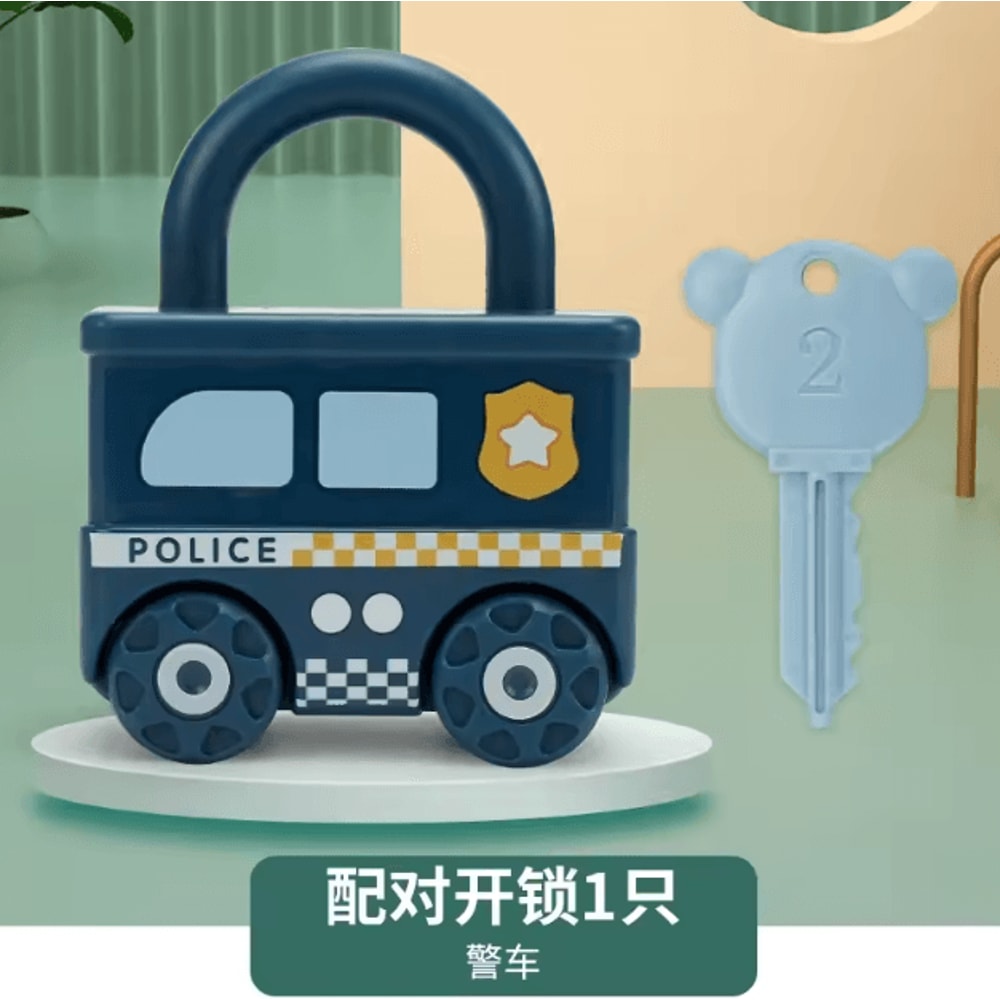 Montessori Number Lock Key Toy Cars Interactive Learning Puzzle For Toddlers 13 Years 5