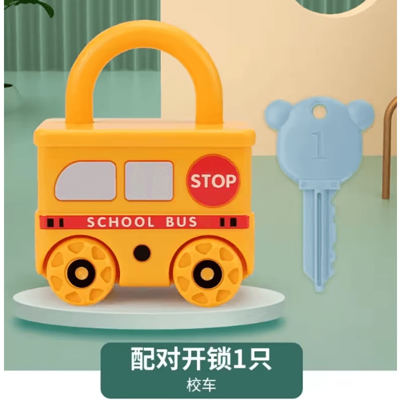 Montessori Number Lock Key Toy Cars Interactive Learning Puzzle For Toddlers 13 Years 6