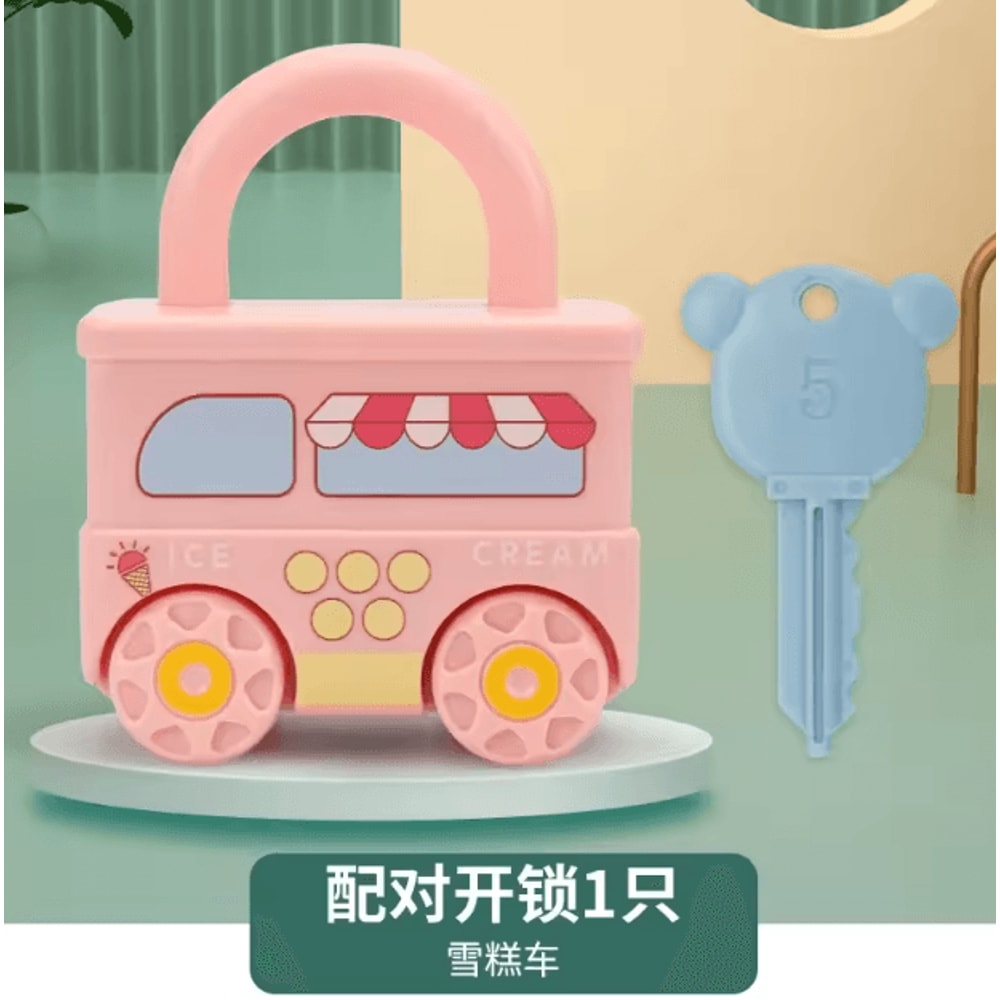 Montessori Number Lock Key Toy Cars Interactive Learning Puzzle For Toddlers 13 Years 7