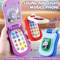 Cartoon Flip Phone Toy For Kids Interactive Musical Learning Phone With Lights Sounds 0