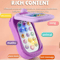 Cartoon Flip Phone Toy For Kids Interactive Musical Learning Phone With Lights Sounds 1