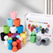 Montessori Wooden Color Sorting Cups Toy Kids Matching Cognitive Learning Game 0