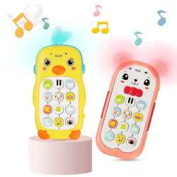 baby musical phone teether toy – interactive learning phone with lights & sounds