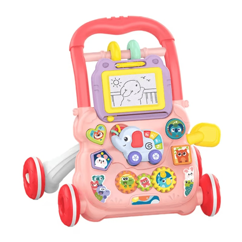 Baby Push Walker With Music Drawing Board Multifunction Learning Activity Walker For Toddlers 4