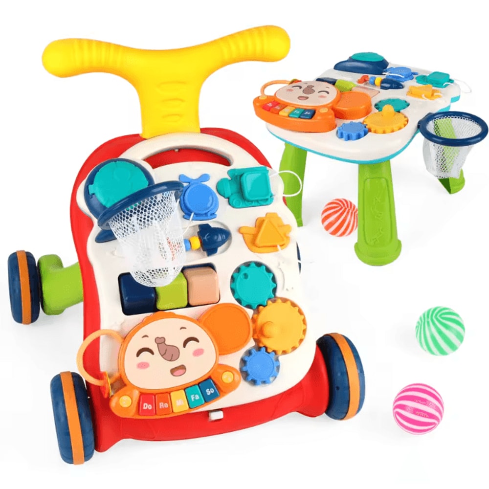 Baby Push Walker With Music Drawing Board Multifunction Learning Activity Walker For Toddlers 5