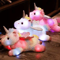 glowing unicorn plush pillow – led light-up soft toy & kids decorative cushion