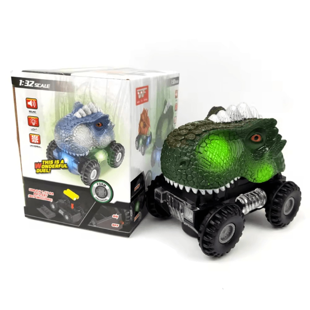 Electric Dinosaur Car Toy Interactive Dino Vehicle With Lights Sound Motion 2