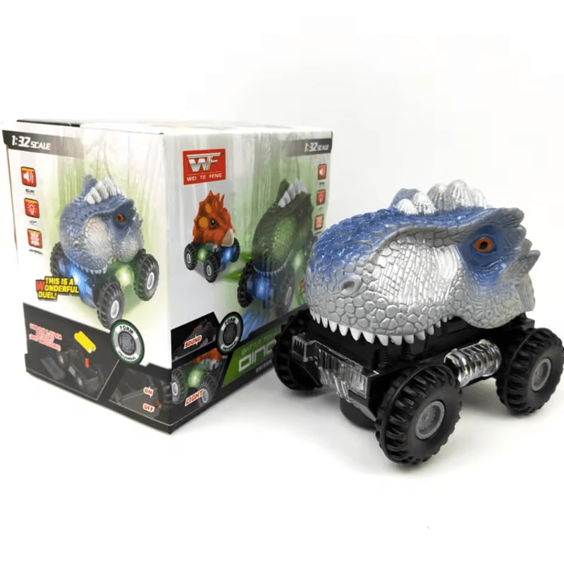 Electric Dinosaur Car Toy Interactive Dino Vehicle With Lights Sound Motion 3