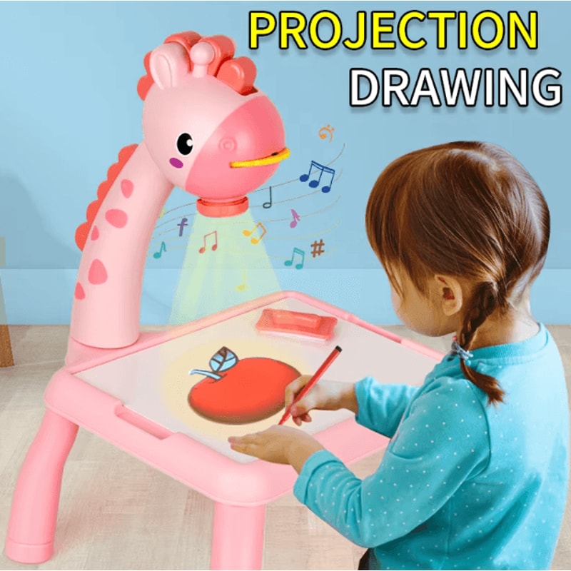 Kids Projection Drawing Board Table Interactive Trace Draw Art Learning Toy 1