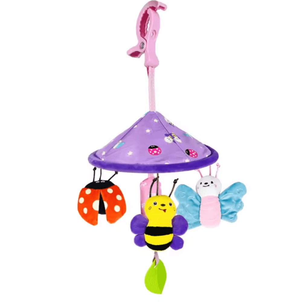 Baby Crib Hanging Music Box Toy Infant Rattle Mobile With Soothing Melodies Activity Toys 2