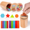 Montessori Wooden Color Shape Sorting Toy Kids Matching Fine Motor Learning Game 3