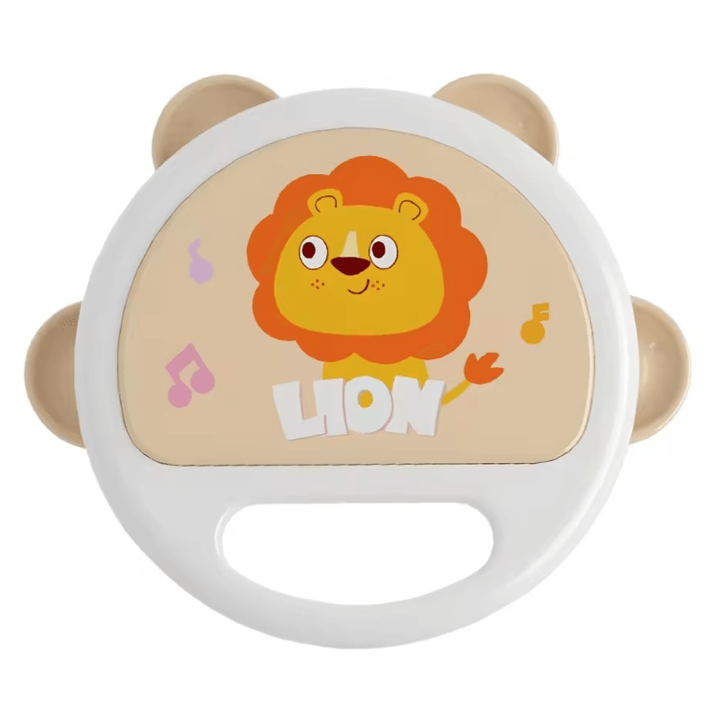 Lion Baby Drum Toy Montessori Handheld Musical Rattle For Sensory Learning 4