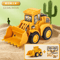 Press Go Construction Vehicle Toy Set Kids Excavator Bulldozer Engineering Cars 4