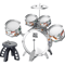 Kids Jazz Drum Set With Stool Pedal Toddler Percussion Musical Toy Kit 0