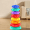 Montessori Spinning Rainbow Stacking Tower Baby Motor Skill Development Puzzle Toy 2