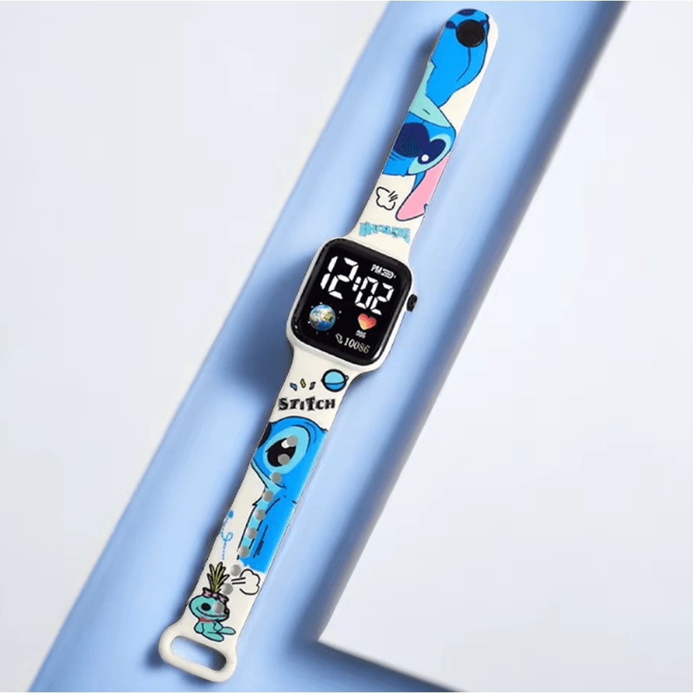 Cartoon Kids Digital Watch Stitch Hello Kitty Silicone Wristwatch For Girls 3
