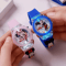 Disney Minnie Mickey Kids LightUp Watch Cartoon Flashing Silicone Wristwatch Toy 0