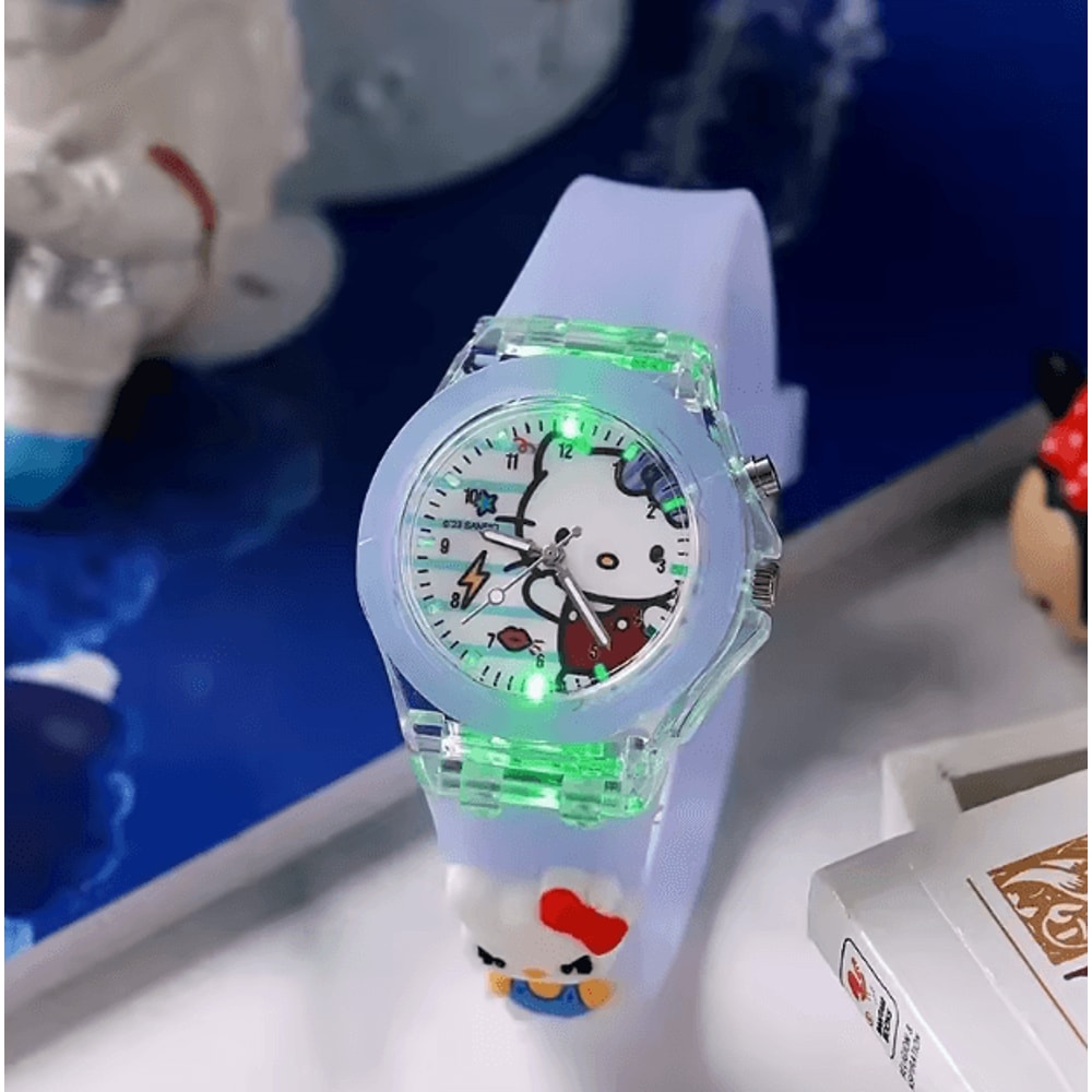 Disney Minnie Mickey Kids LightUp Watch Cartoon Flashing Silicone Wristwatch Toy 1