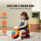 Toddler RideOn Push Car With Music Storage Sit To Stand Learning Walker Toy 1