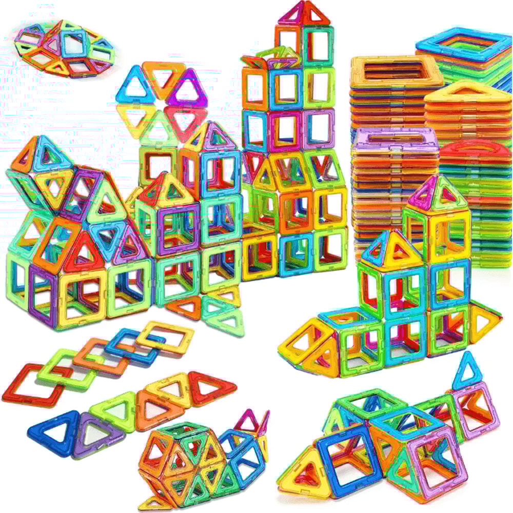 Magnetic Building Blocks Set STEM DIY Construction Toy For Kids Learning Creativity 0