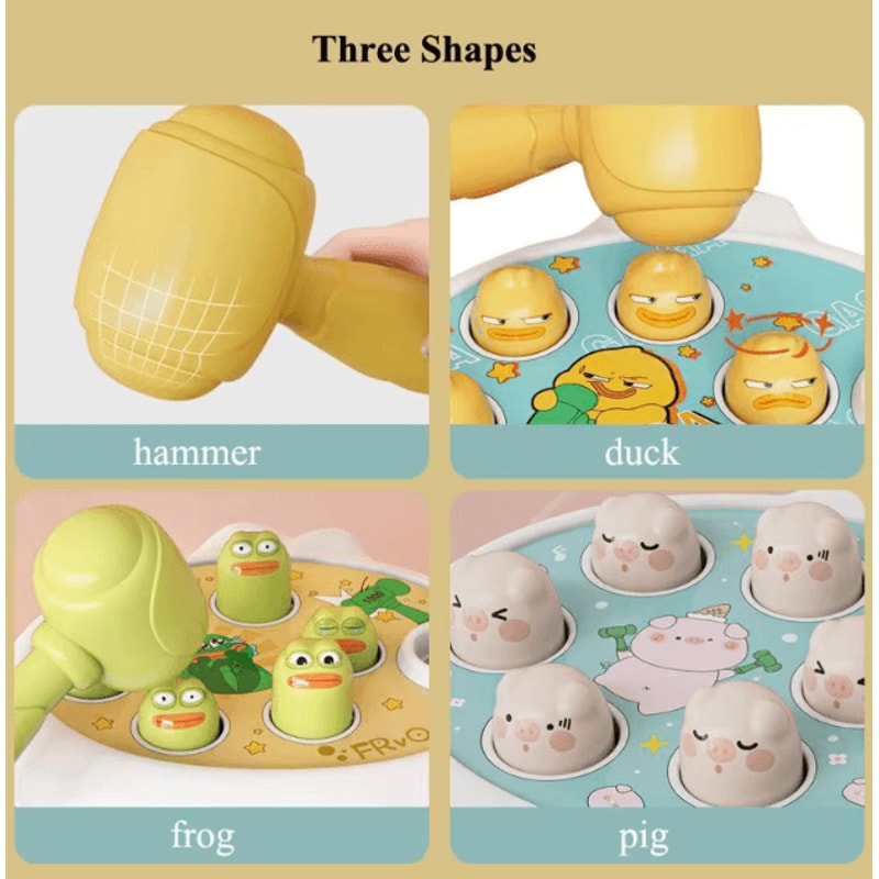 Montessori Hammer Toy Toddler Hammer Toy Baby Pounding Toy Animal Hammer Toy Fine Motor Skill Toy 1
