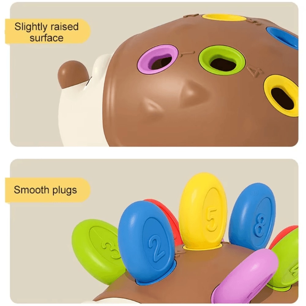 Montessori Hedgehog Fine Motor Toy Color Counting Sensory Learning Game For Toddlers 2