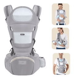 ergonomic hipseat baby carrier backpack – front facing kangaroo sling for travel