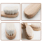 2Piece Wooden Baby Hair Brush Set Soft Wool Newborn Comb Scalp Massager 1