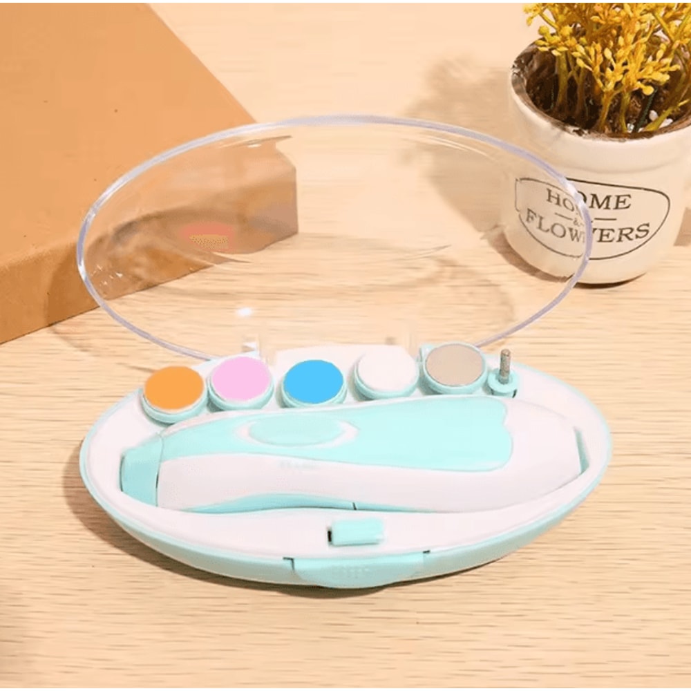 Baby Electric Nail Trimmer Kit Gentle Infant Nail File Safe Manicure Set 4
