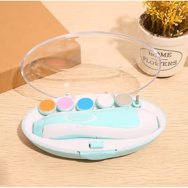 Baby Electric Nail Trimmer Kit Gentle Infant Nail File Safe Manicure Set 4