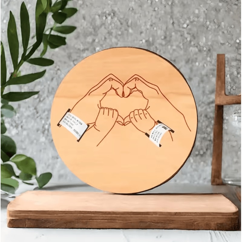 Personalized Newborn Keepsake Holder Engraved Baby Memory Gift For Photos Milestones 2