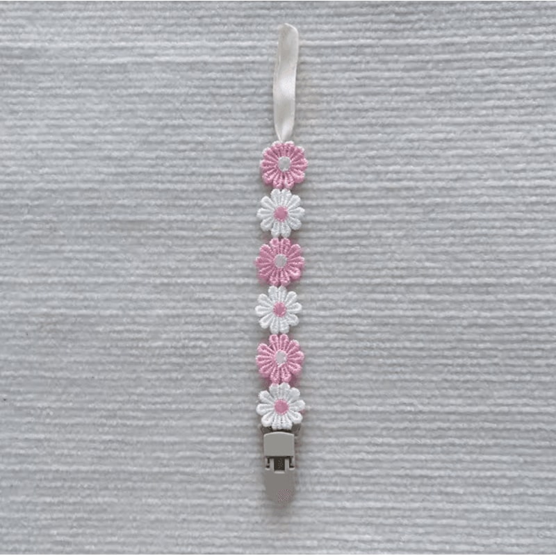 Little Daisy Baby Pacifier Clip AntiDrop Dummy Holder Chain For Infants 3