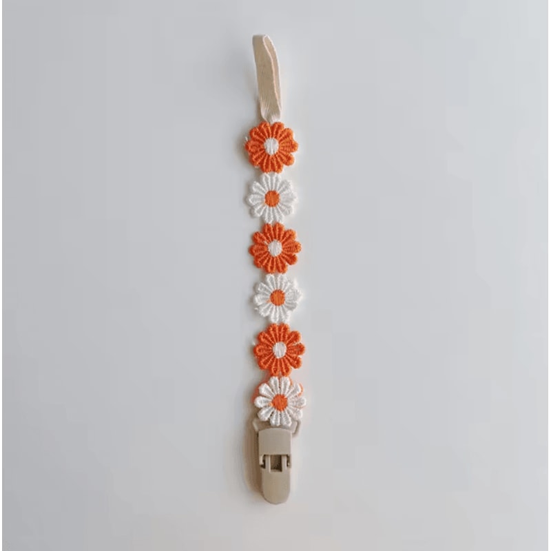 Little Daisy Baby Pacifier Clip AntiDrop Dummy Holder Chain For Infants 4