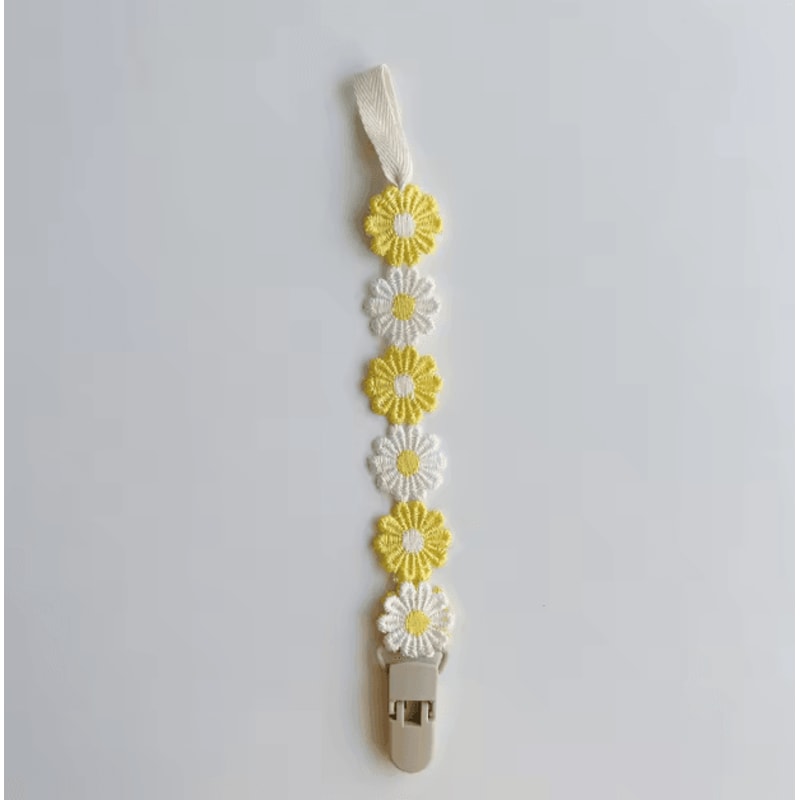 Little Daisy Baby Pacifier Clip AntiDrop Dummy Holder Chain For Infants 5