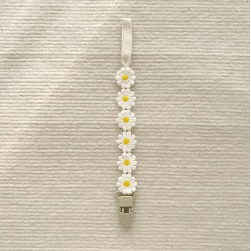 Little Daisy Baby Pacifier Clip AntiDrop Dummy Holder Chain For Infants 8