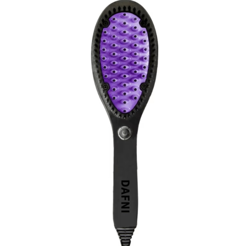 Ceramic Hair Straightener Brush Fast Heating 2in1 Hot Comb For Smooth FrizzFree Styling 2
